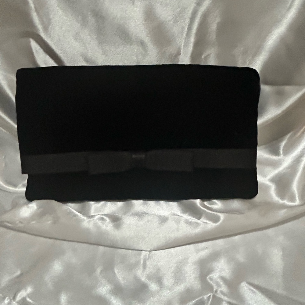 Elegant Black Clutch with Bow